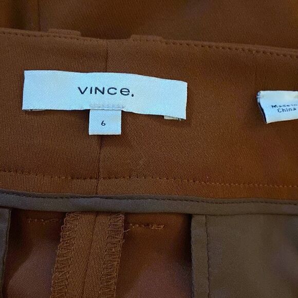 Vince NWT Front Pleat Shorts in Burnt Orange Size 6 - Picture 5 of 8
